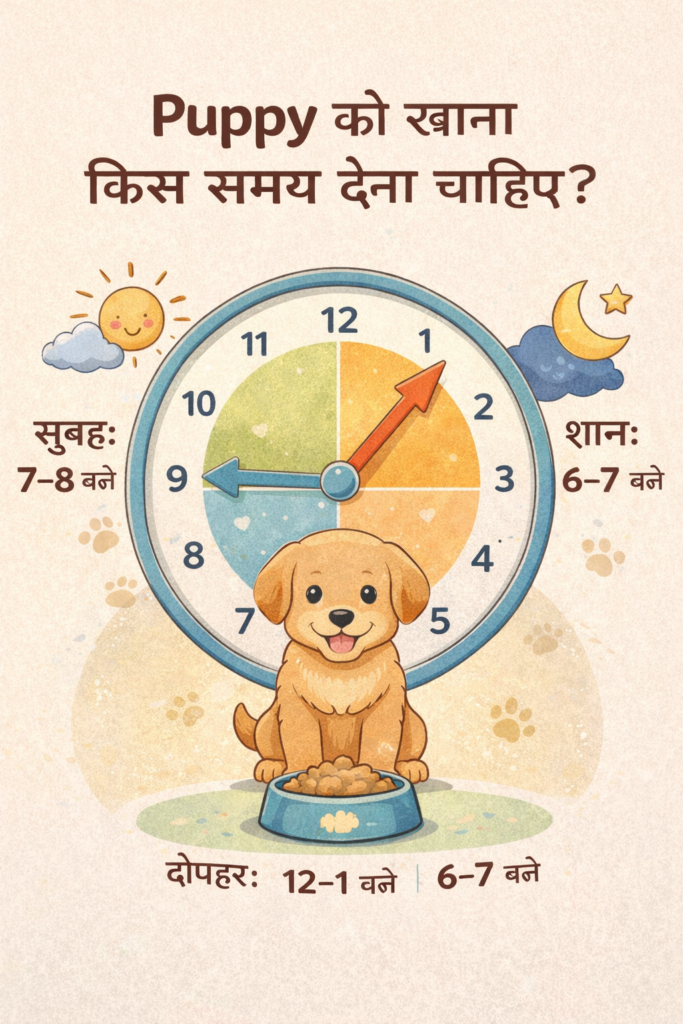 4 महीने के पप्पी को कब खाना खिलाएं?