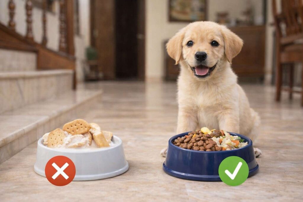 3 महीने के Puppy को क्या नहीं खिलाना चाहिए -  healthy puppy food 