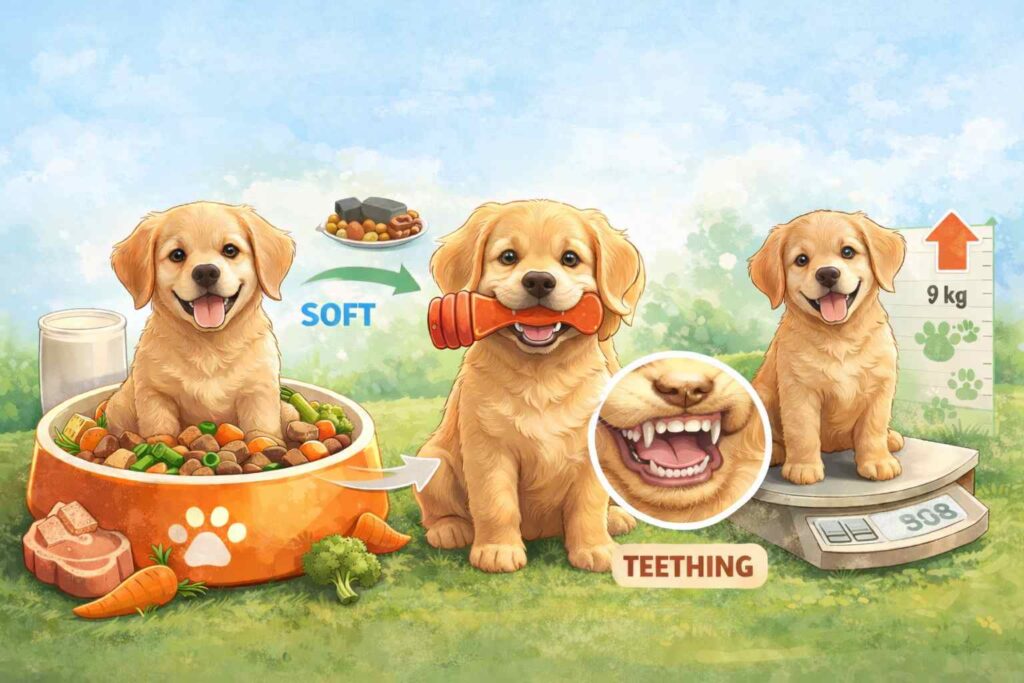 4 महीने के पप्पी का खाना बदलना क्यों जरूरी है ?