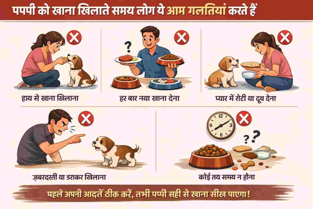 गलतियां जिनकी वजह से पप्पी की भूख चली जाती है और खाना छोड़ देता है 