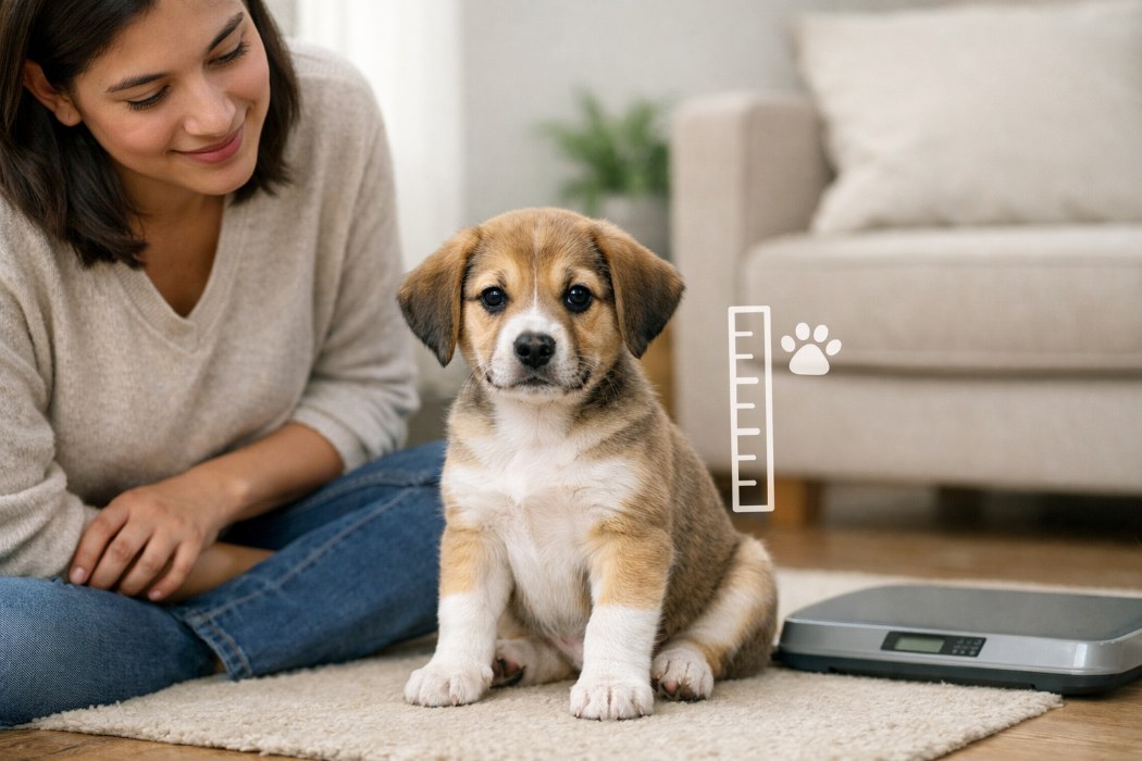 2 month puppy वजन कम है - और pet parent – puppy के वजन और growth को ध्यान से observe करते हुए